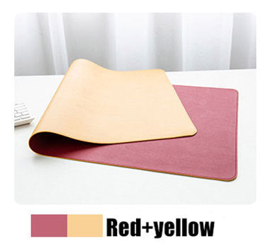Double-sided Heterochromatic Mouse Pad Oversized Leather Table Mat