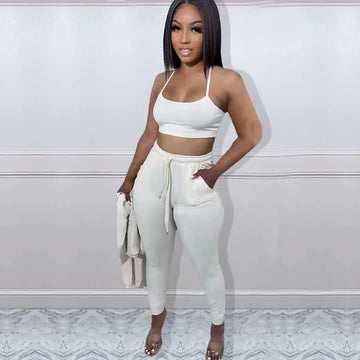 3PC Sweater Lycra Hooded Sport Set