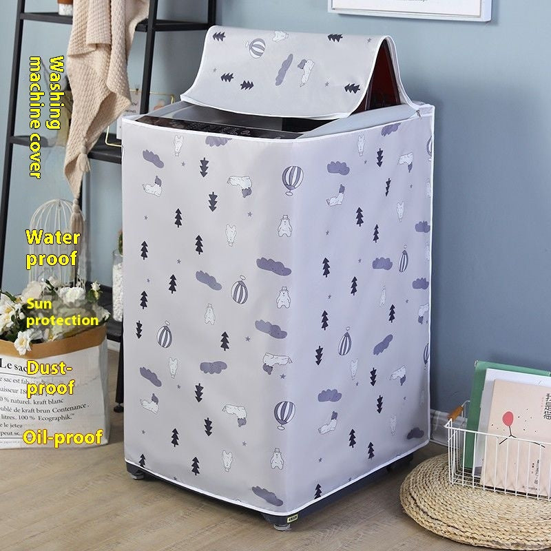 Oxford Cloth Waterproof And Sun Protection Up-open Washing Machine Dirt-proof Cover
