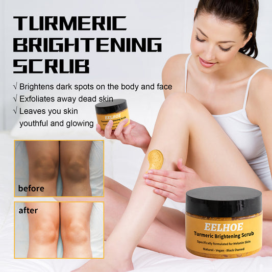 EELHOE Turmeric Body Scrub Cream Skin Cleaning Cutin