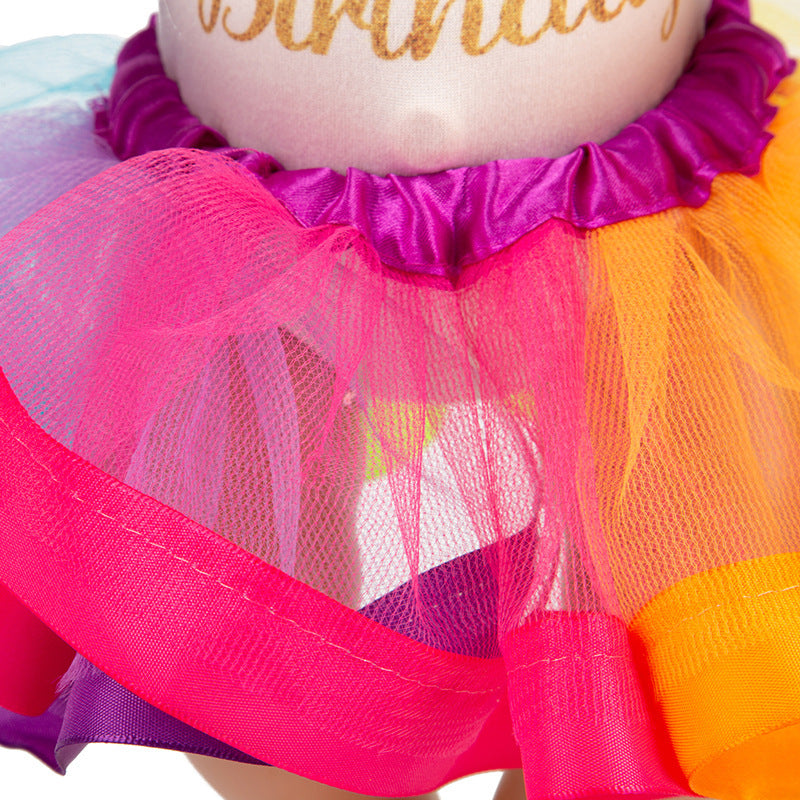 Fit 18 Inch 43Cm Pop Kleding Accessoires Geboren Nieuwe Baby Kinderkleding Met Regenboog Rok Voor Baby Verjaardag gift