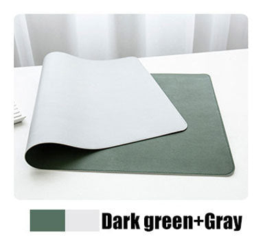 Double-sided Heterochromatic Mouse Pad Oversized Leather Table Mat