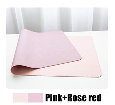 Double-sided Heterochromatic Mouse Pad Oversized Leather Table Mat