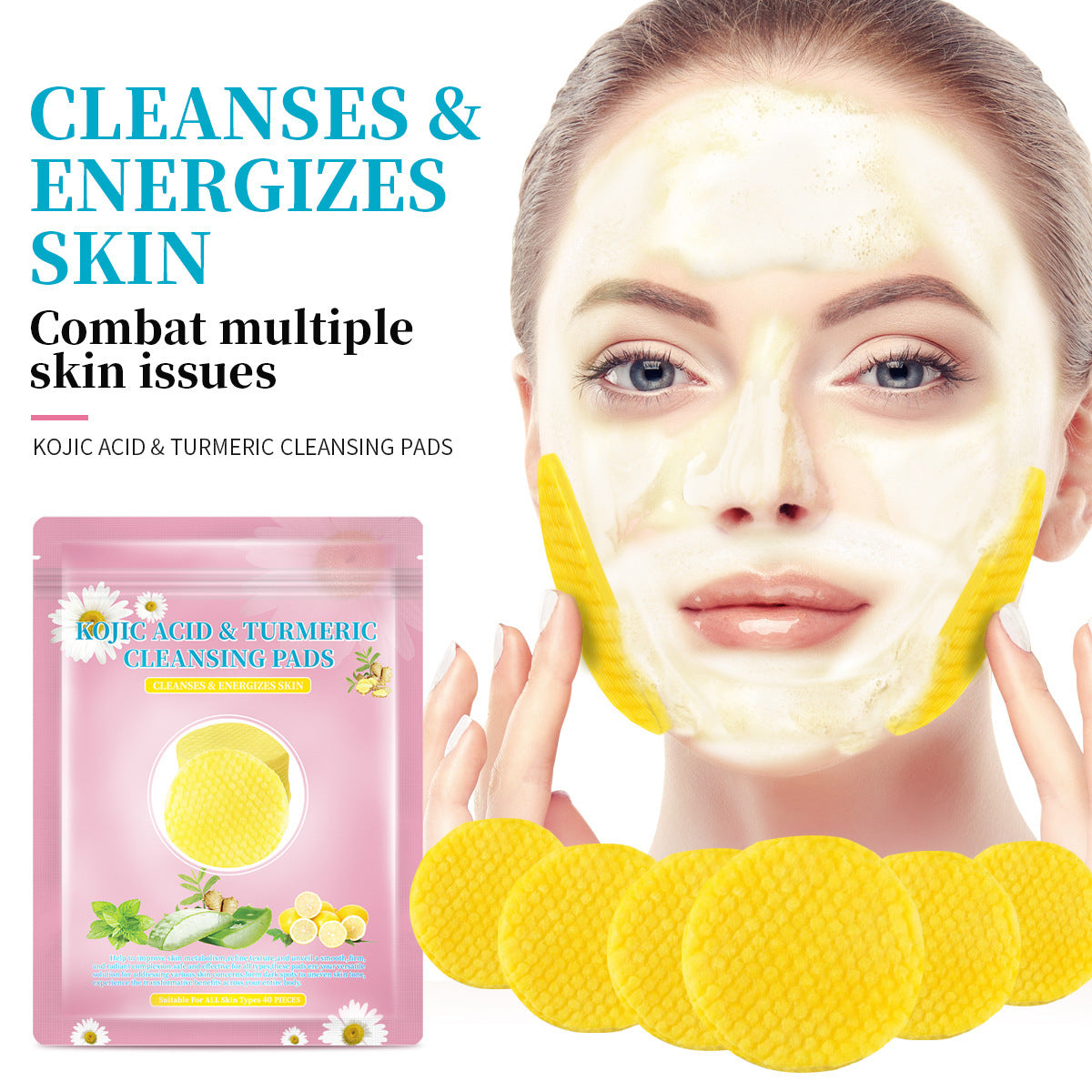 Turmeric Kojic Acid Cleansing Pad Cleansing And Oil Controlling