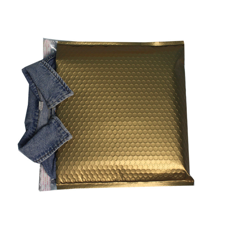 Matte Gold Aluminized Film Metal Bubble Bag Shockproof