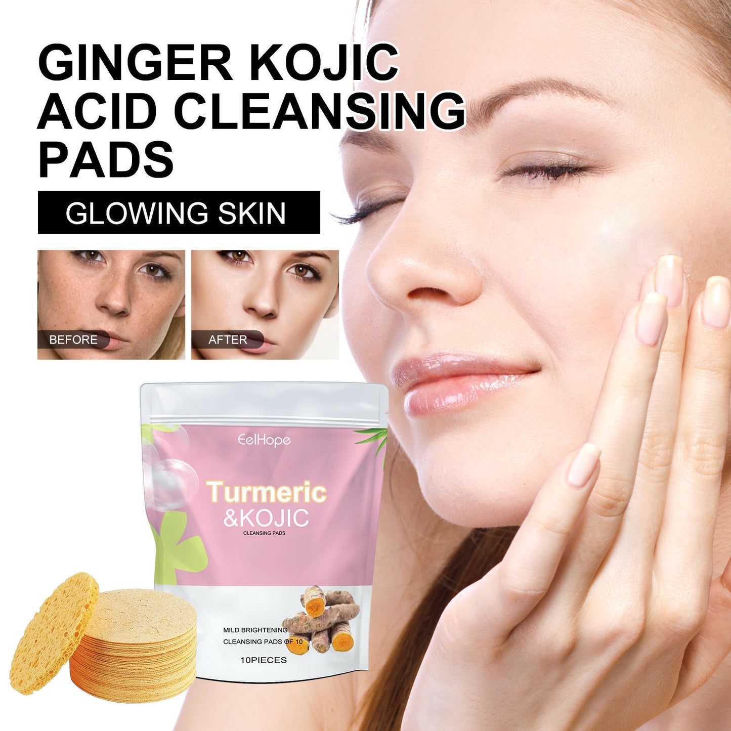 Turmeric Cleansing Pad Deep Cleansing Delicate Desalting Pimple Spots