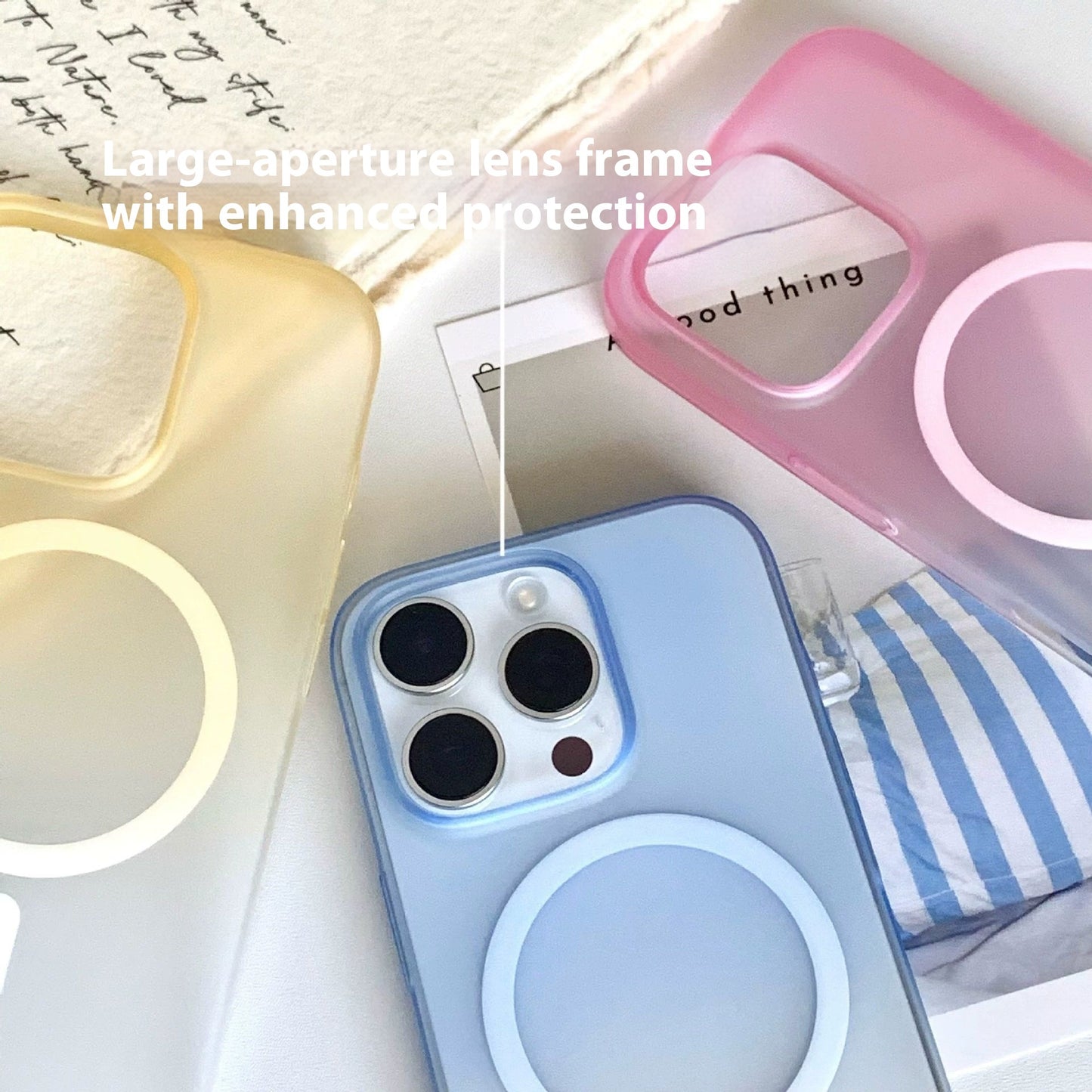 Gradient Frosted Ice Mist Magnetic Suction Phone Case Ultra-thin PC Drop-resistant Sheath