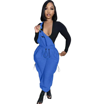 Plush Loose Drawstring Jumpsuit