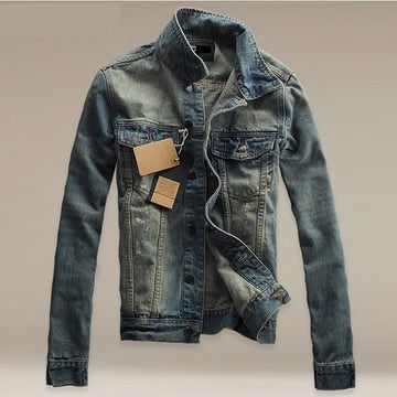 Men Slim-Fit Denim Jacket