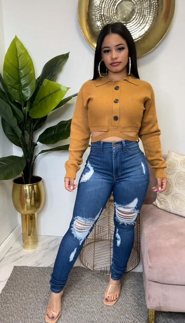 Stretch Ripped Jeans