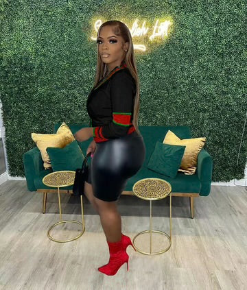 Color Contrast Knitted Sweater