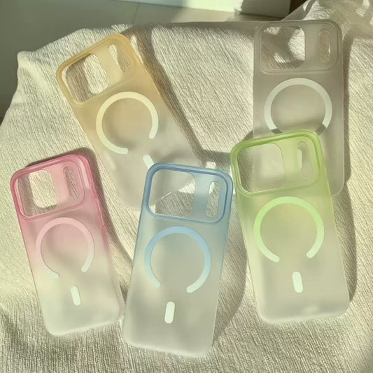 Gradient Frosted Ice Mist Magnetic Suction Phone Case Ultra-thin PC Drop-resistant Sheath